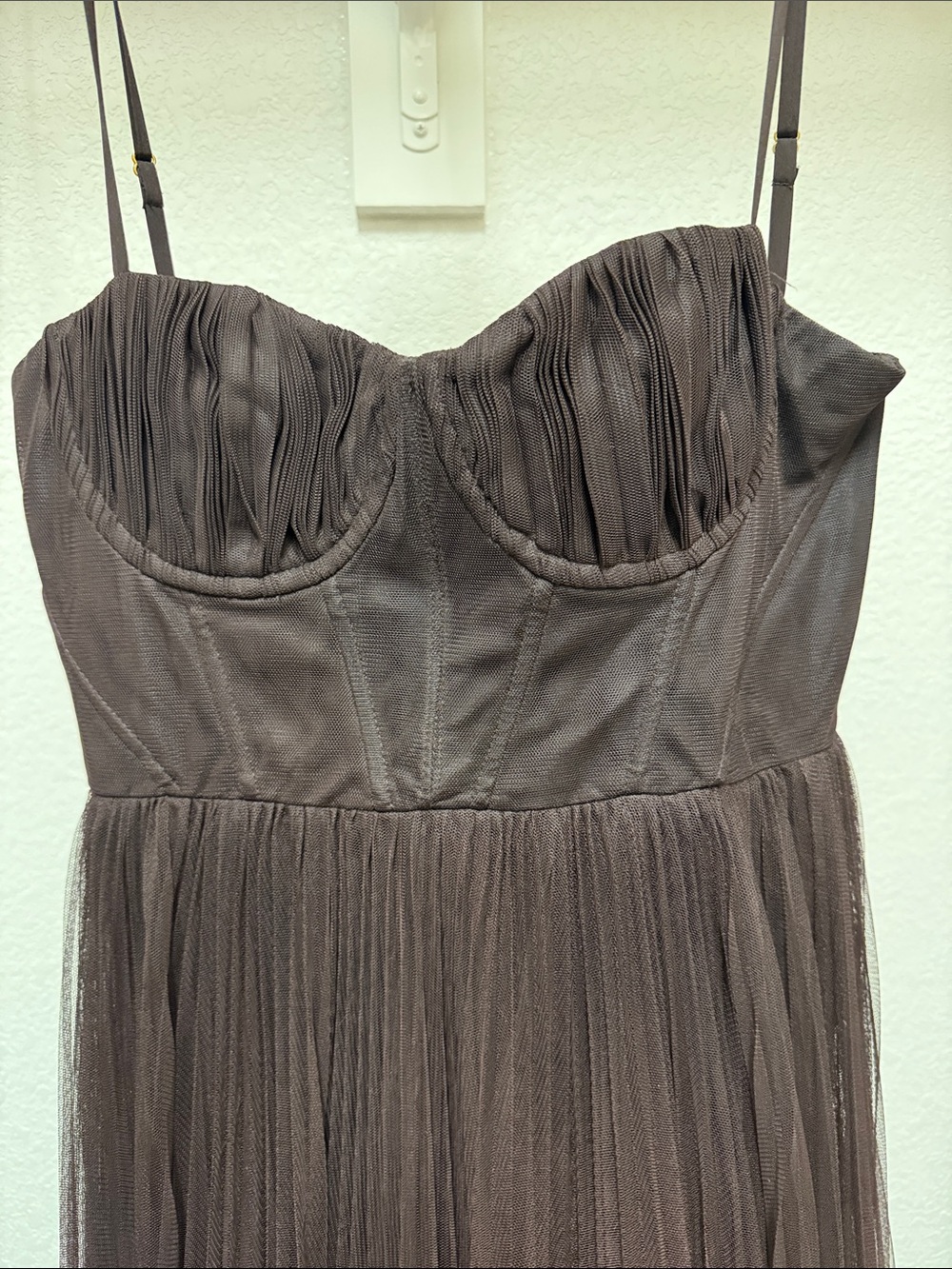 Hutch Brown Tulle Maxi Dress - Picture 8 of 10